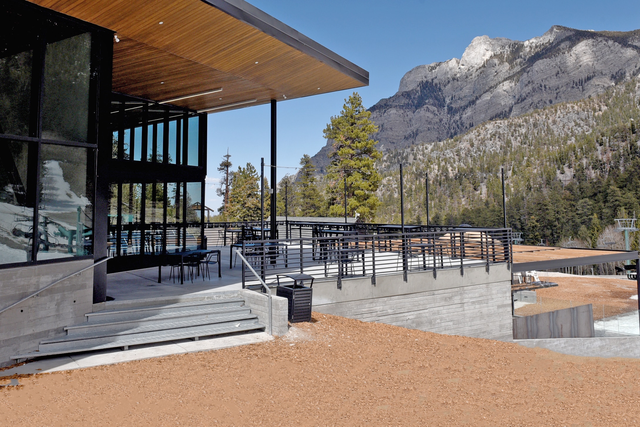 The skydeck located at the Bristlecone Bar at Lee Canyon