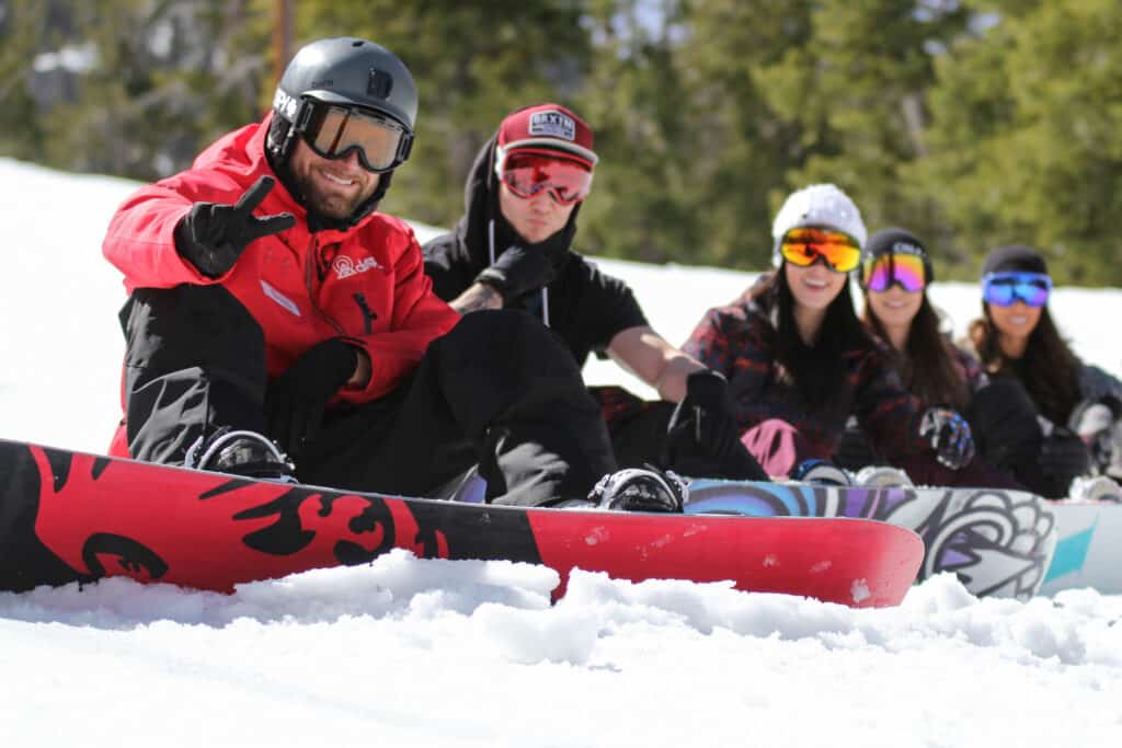 Group instruction at Lee Canyon