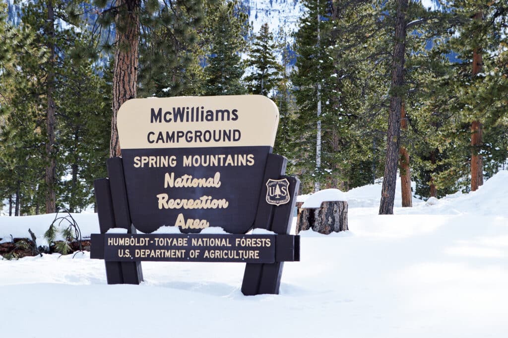 Winter camping at McWilliams campground