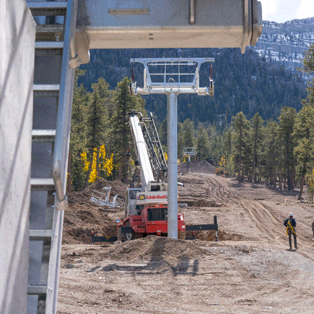 Slideshow of our progress on the Ponderosa chair lift