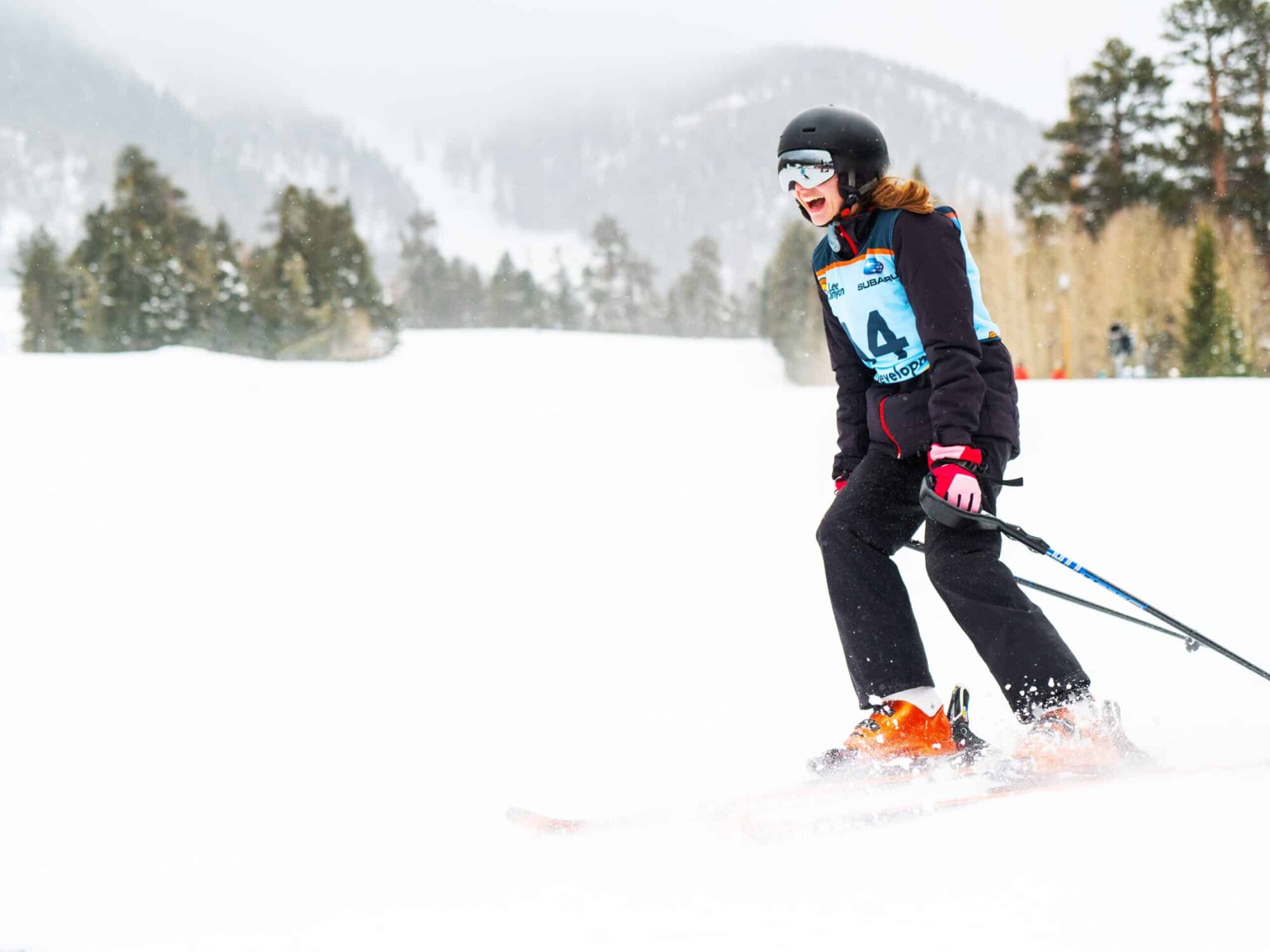 ski racing at lee canyon